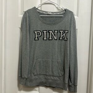 Vintage PINK sweatshirt size small with kangaroo pocket
